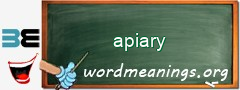 WordMeaning blackboard for apiary